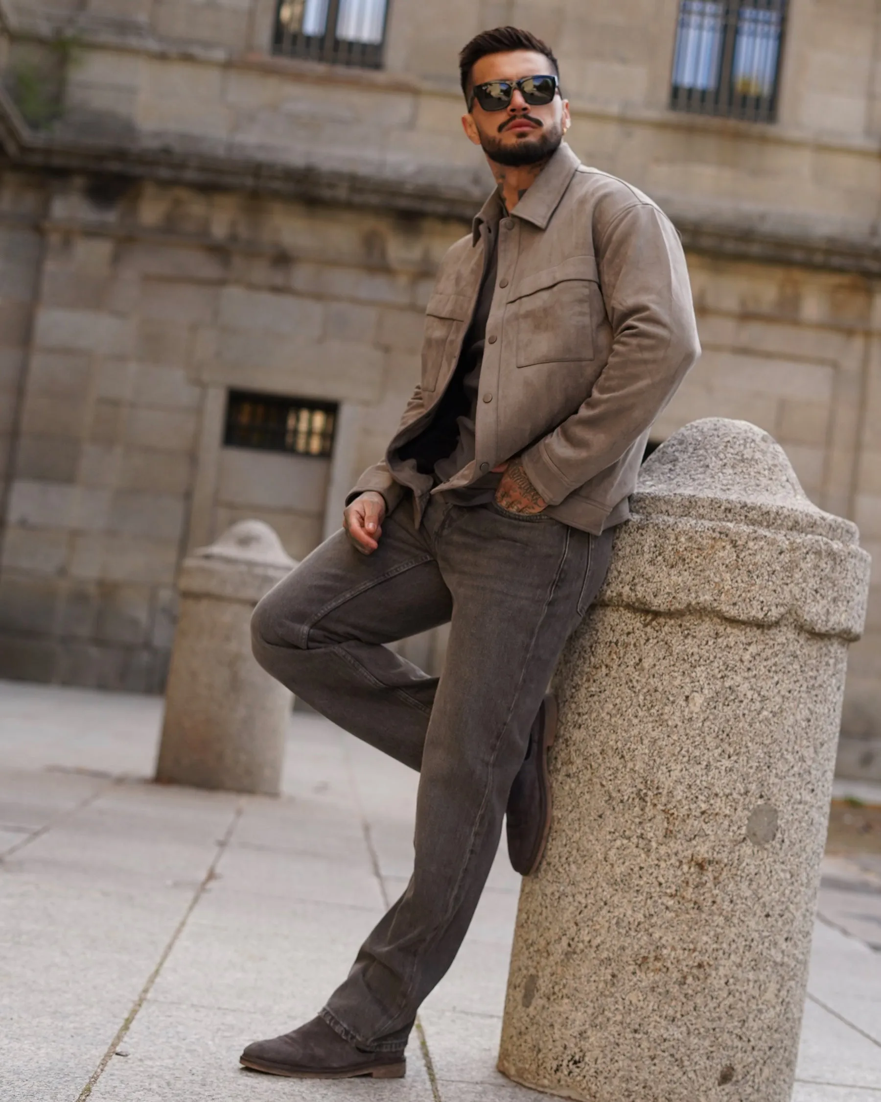 Metro Suede Utility Jacket sold by Aha Selected product image thumbnail 3