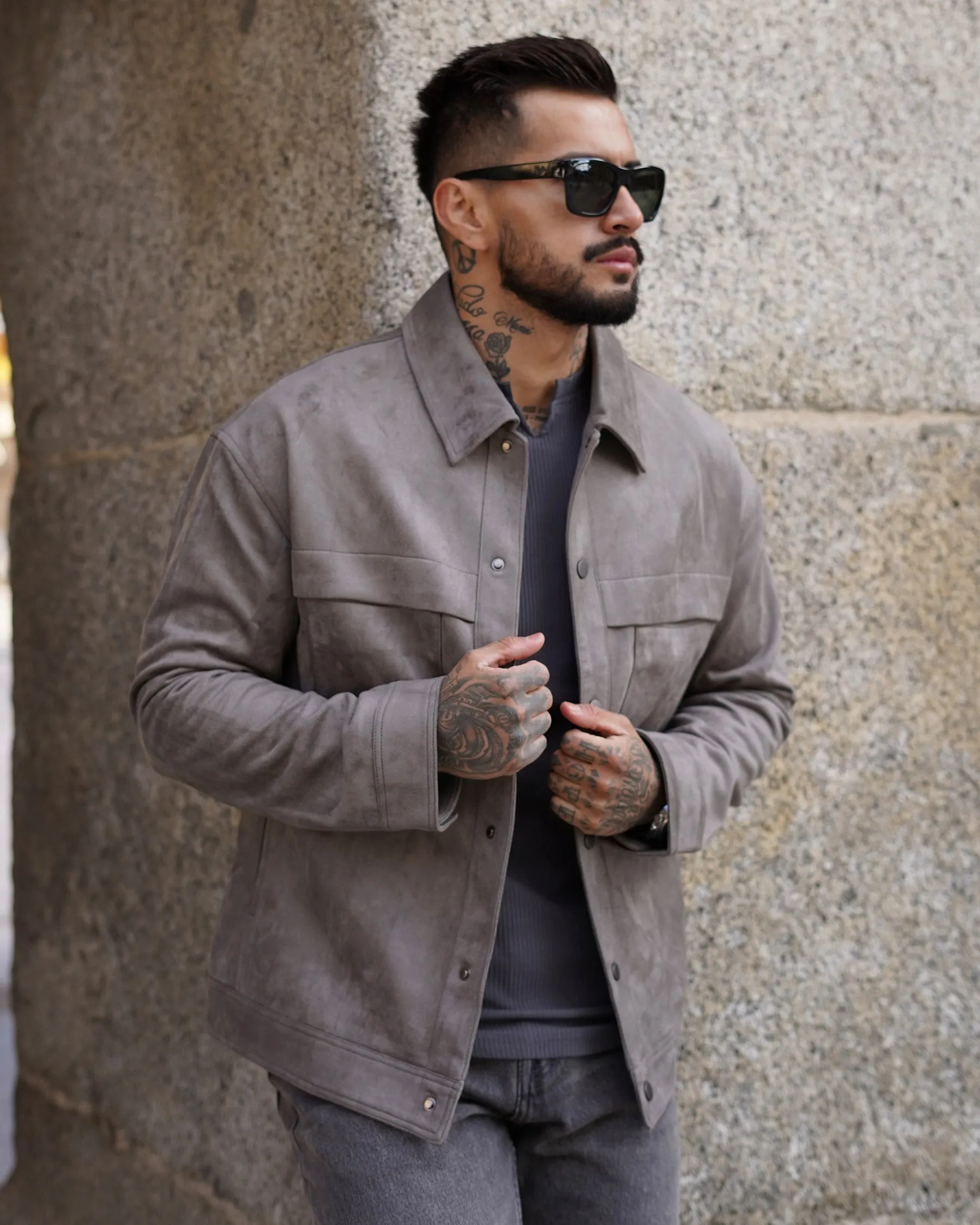 Metro Suede Utility Jacket sold by Aha Selected product image thumbnail 2