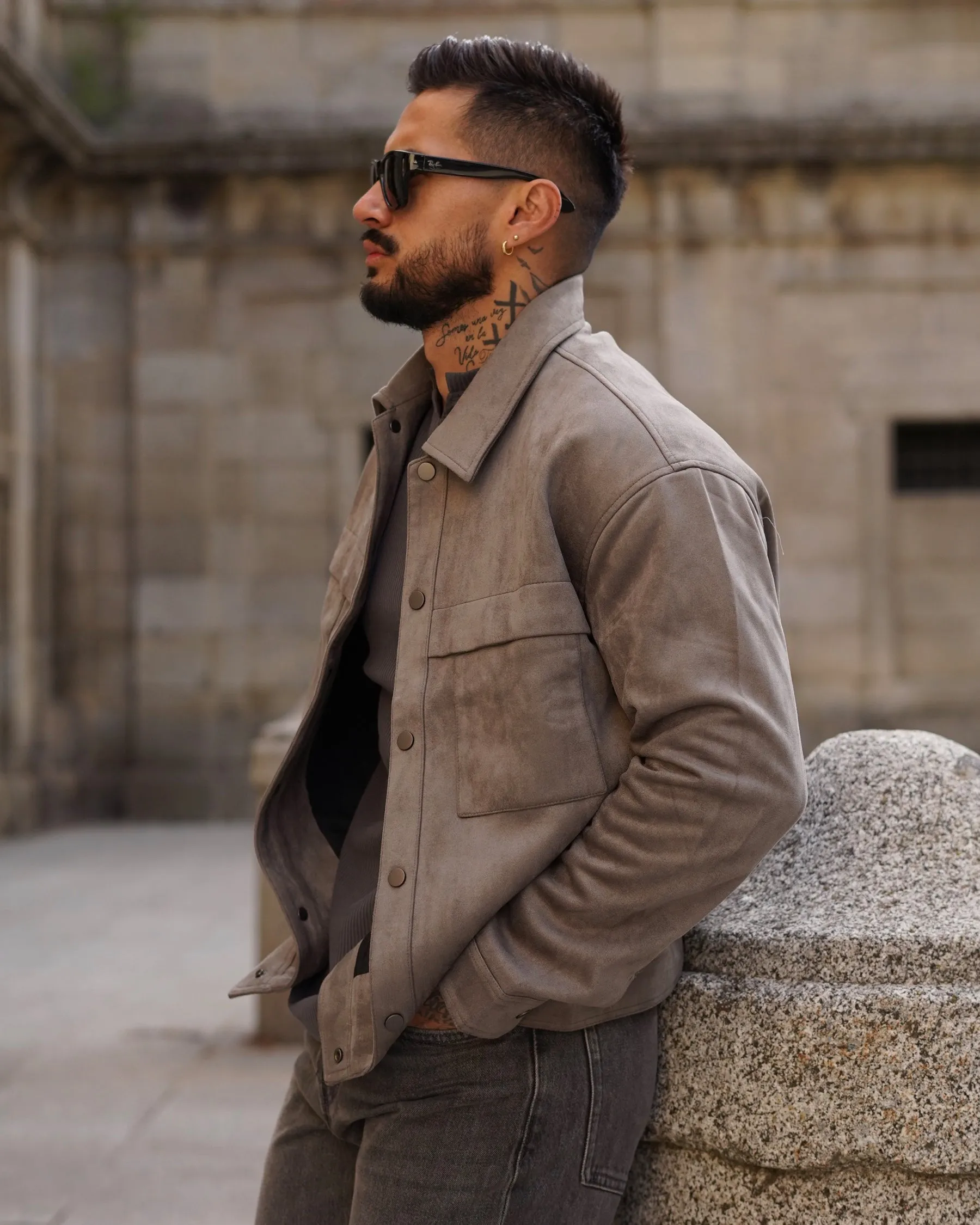 Metro Suede Utility Jacket sold by Aha Selected product image thumbnail 5