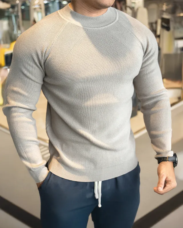Apex Muscle Fit Ribbed Pullover Sweater Shirt sold by Aha Selected