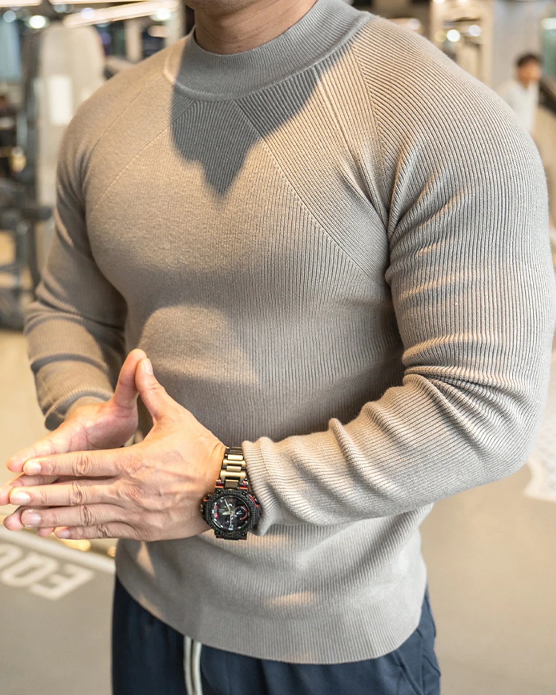 Apex Muscle Fit Ribbed Pullover Sweater Shirt sold by Aha Selected product image thumbnail 2