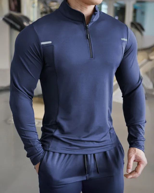 Reflective Performance Quarter-Zip Long Sleeve Shirts sold by Aha Selected
