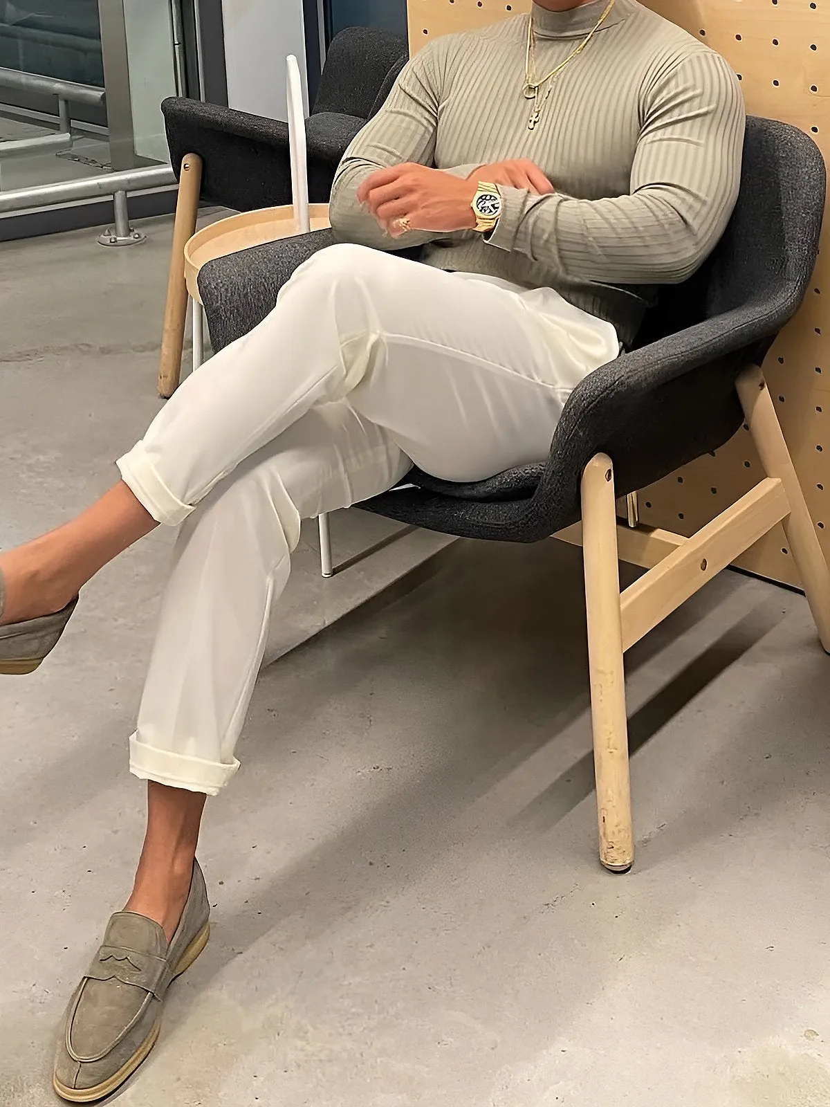 Stretch Rib Jersey Mockneck Long Sleeves Shirt sold by Aha Selected product image thumbnail 4