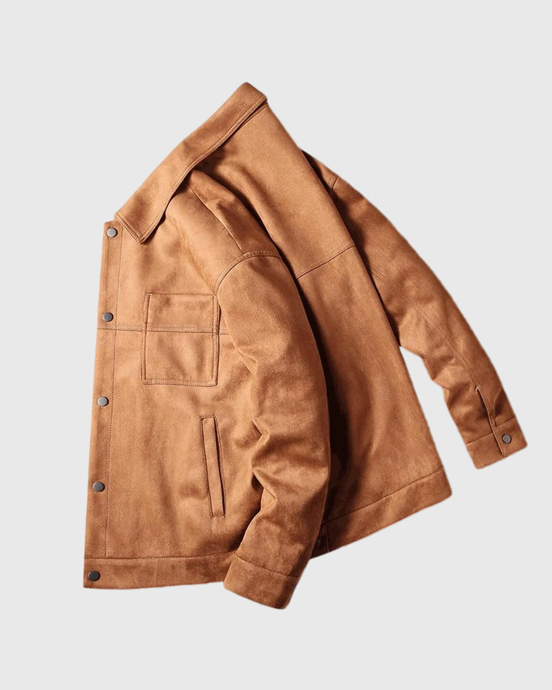 Stitchwork Suede Utility Jacket sold by Aha Selected product image thumbnail 4