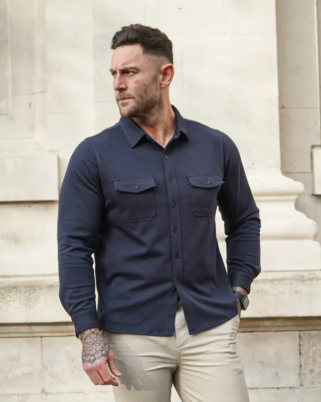 Modern Utility Button Up Shirt sold by Aha Selected