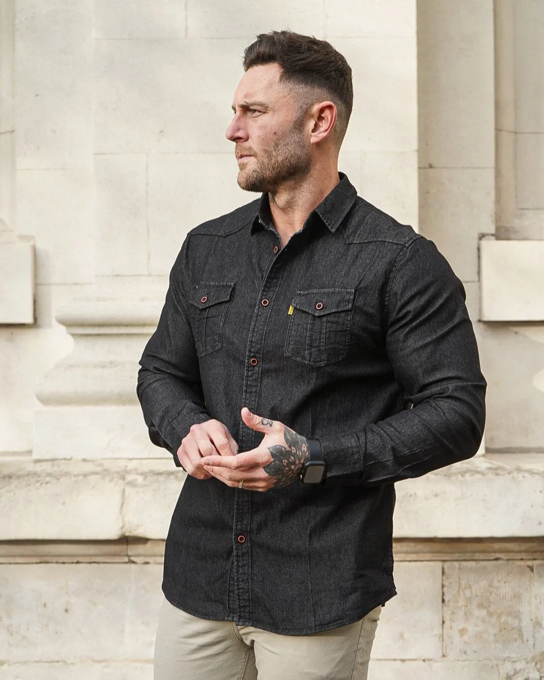 Long Sleeve Denim Shirt New sold by Aha Selected product image thumbnail 5