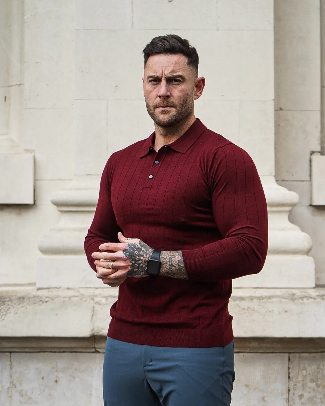 Henley Vertical Pattern Wool Blend Sweater New(Final Sale–No Return or Exchange) sold by Aha Selected product image thumbnail 3