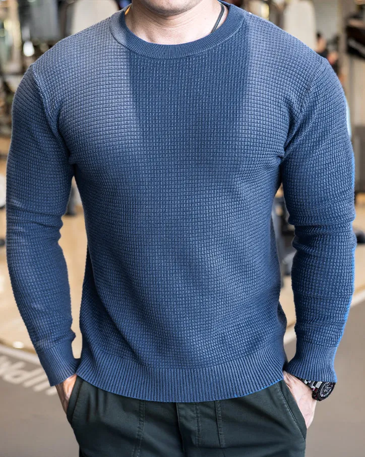 Textured Knit Crew Neck Long Sleeve Sweater New sold by Aha Selected product image thumbnail 5