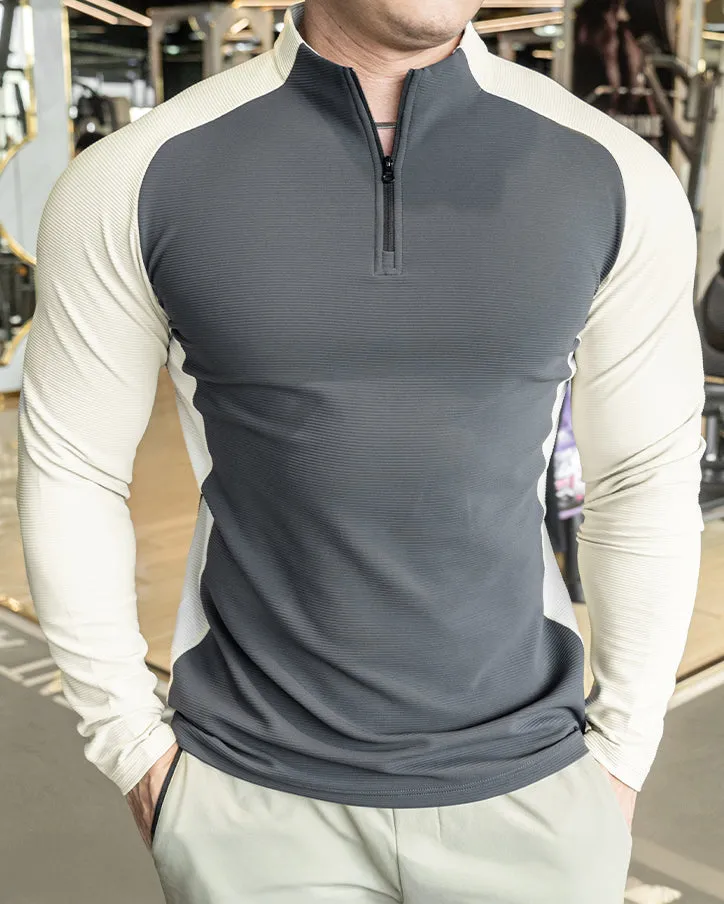 Shoulder Cut Quarter Zip Pullover Long Sleeve sold by Aha Selected product image thumbnail 5