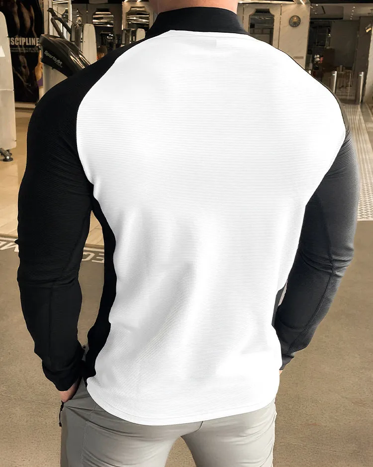 Shoulder Cut Quarter Zip Pullover Long Sleeve sold by Aha Selected product image thumbnail 4