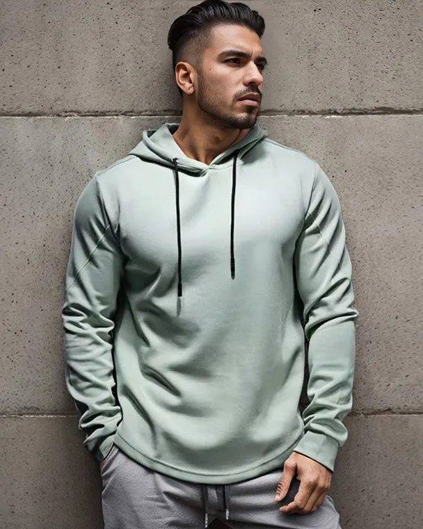 Kore Curve hem Hoodie Muscle fit Workout Heat Gear sold by Aha Selected