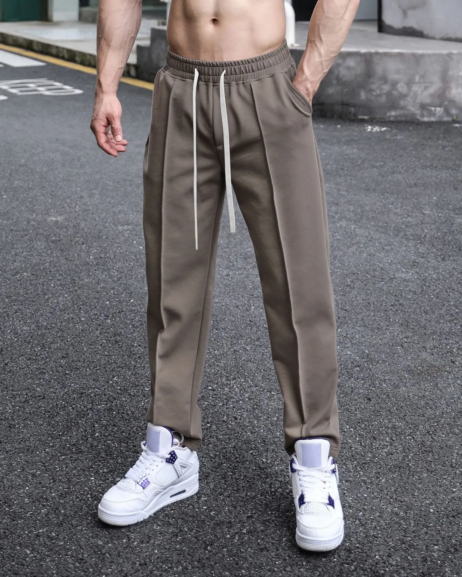 Pintuck Straight Leg Performance Sweatpants sold by Aha Selected product image thumbnail 2