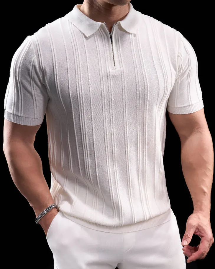 Quarter Zip High Stretch Pintuck Polo sold by Aha Selected product image thumbnail 3