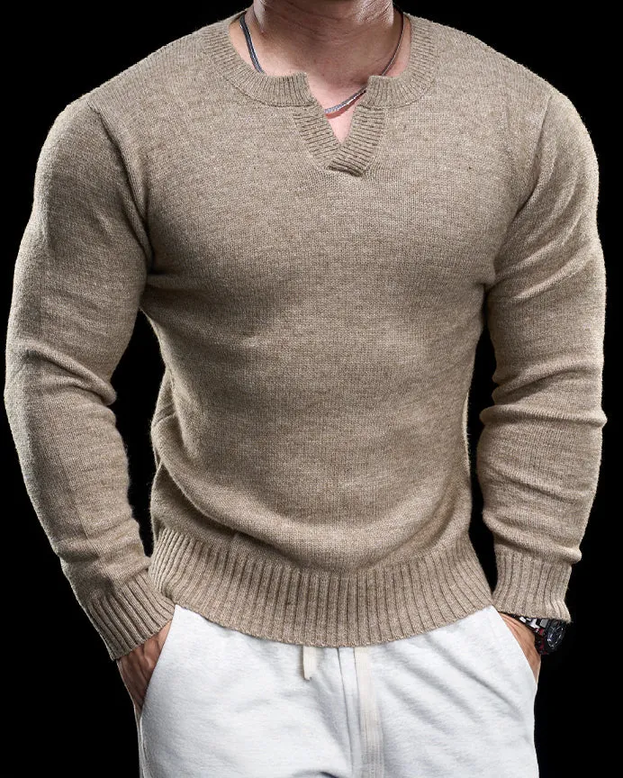 Ribbed V Neck Premium Sweater sold by Aha Selected