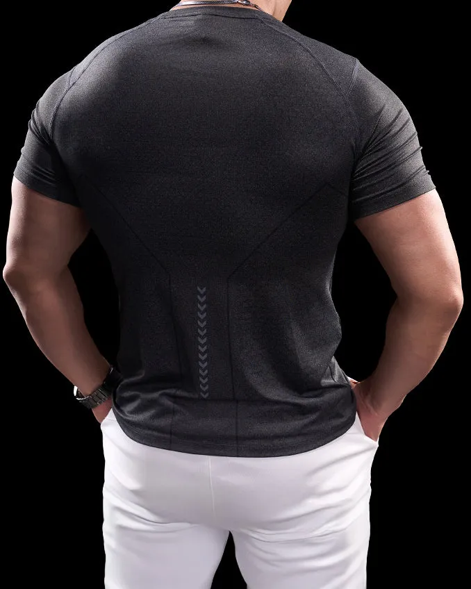 Quick Dry Short Sleeve Gym T-shirt sold by Aha Selected product image thumbnail 4