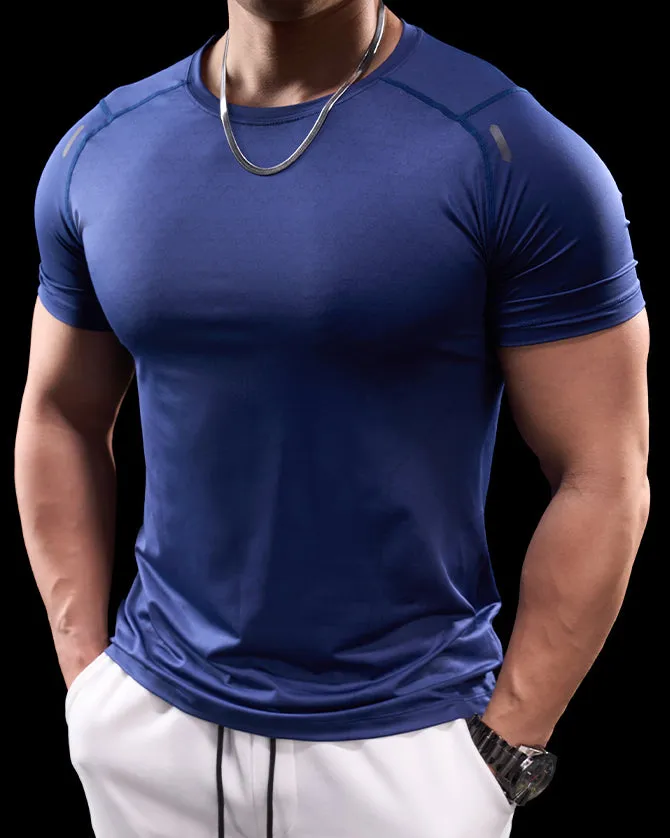 Quick Dry Short Sleeve Gym T-shirt sold by Aha Selected