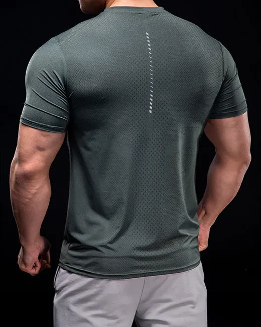 Quick Dry Short Sleeve Running T-shirt sold by Aha Selected product image thumbnail 5