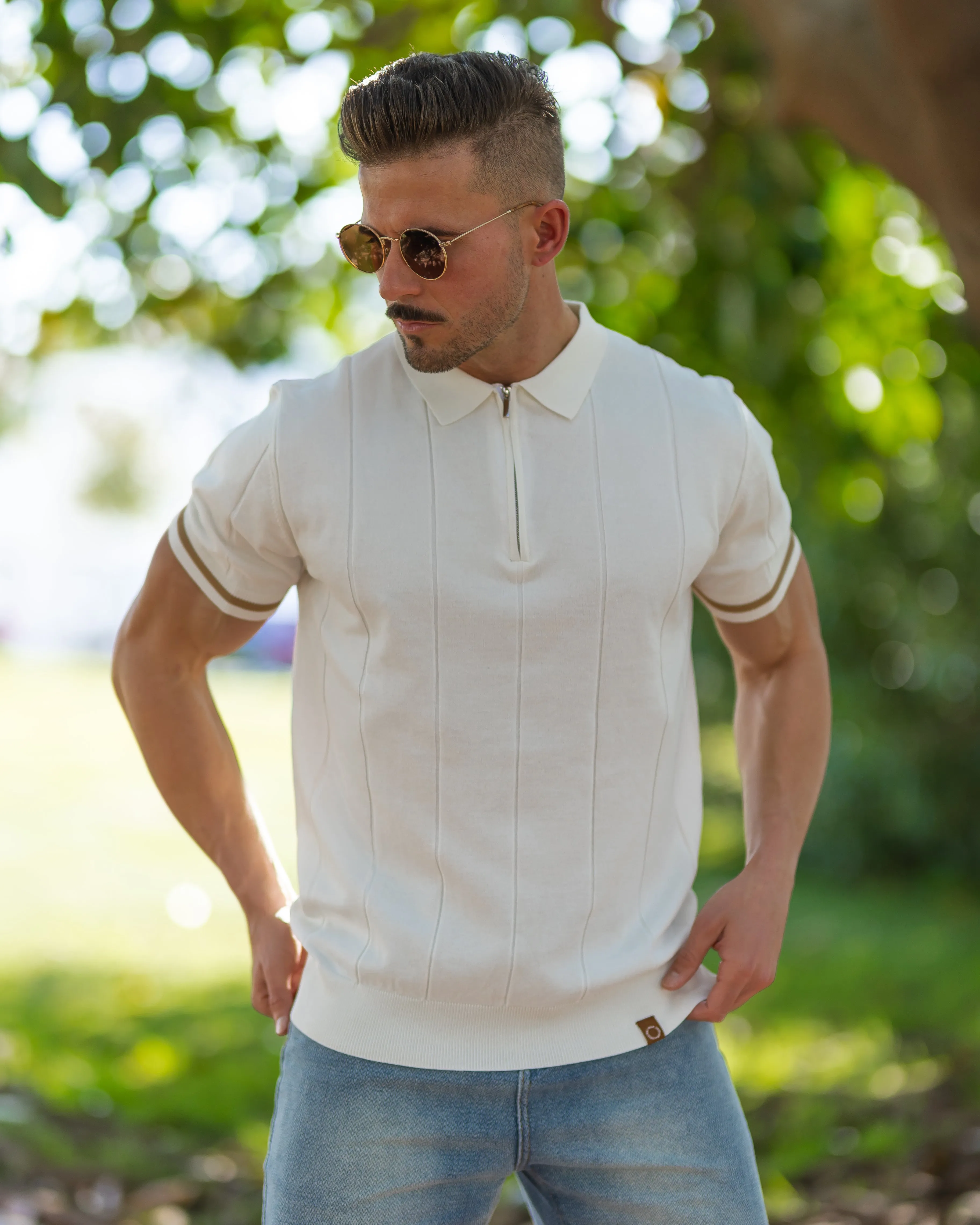 Striped Everyday Polo Knit Shirt sold by Aha Selected product image thumbnail 5