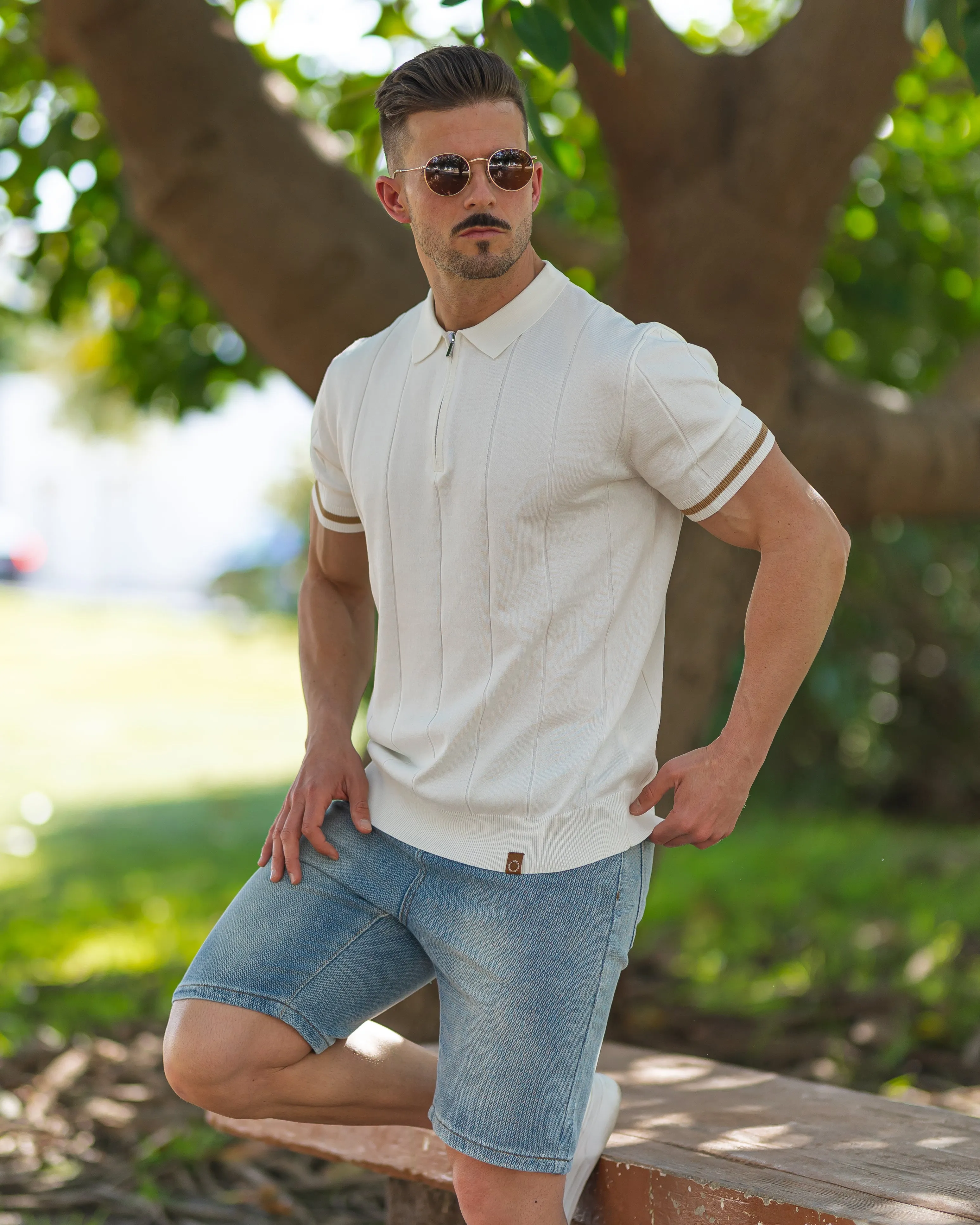 Striped Everyday Polo Knit Shirt sold by Aha Selected product image thumbnail 3