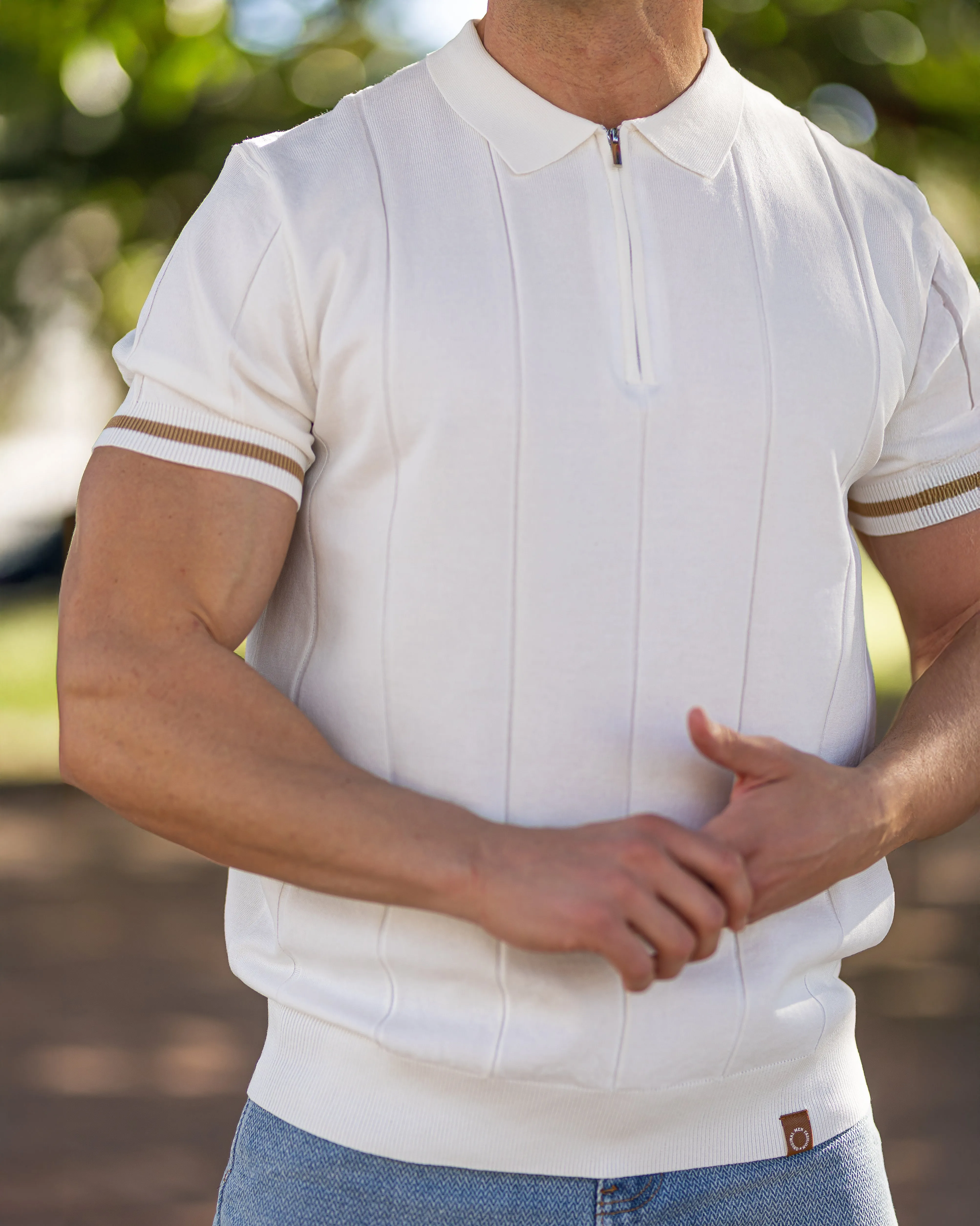 Striped Everyday Polo Knit Shirt sold by Aha Selected product image thumbnail 2