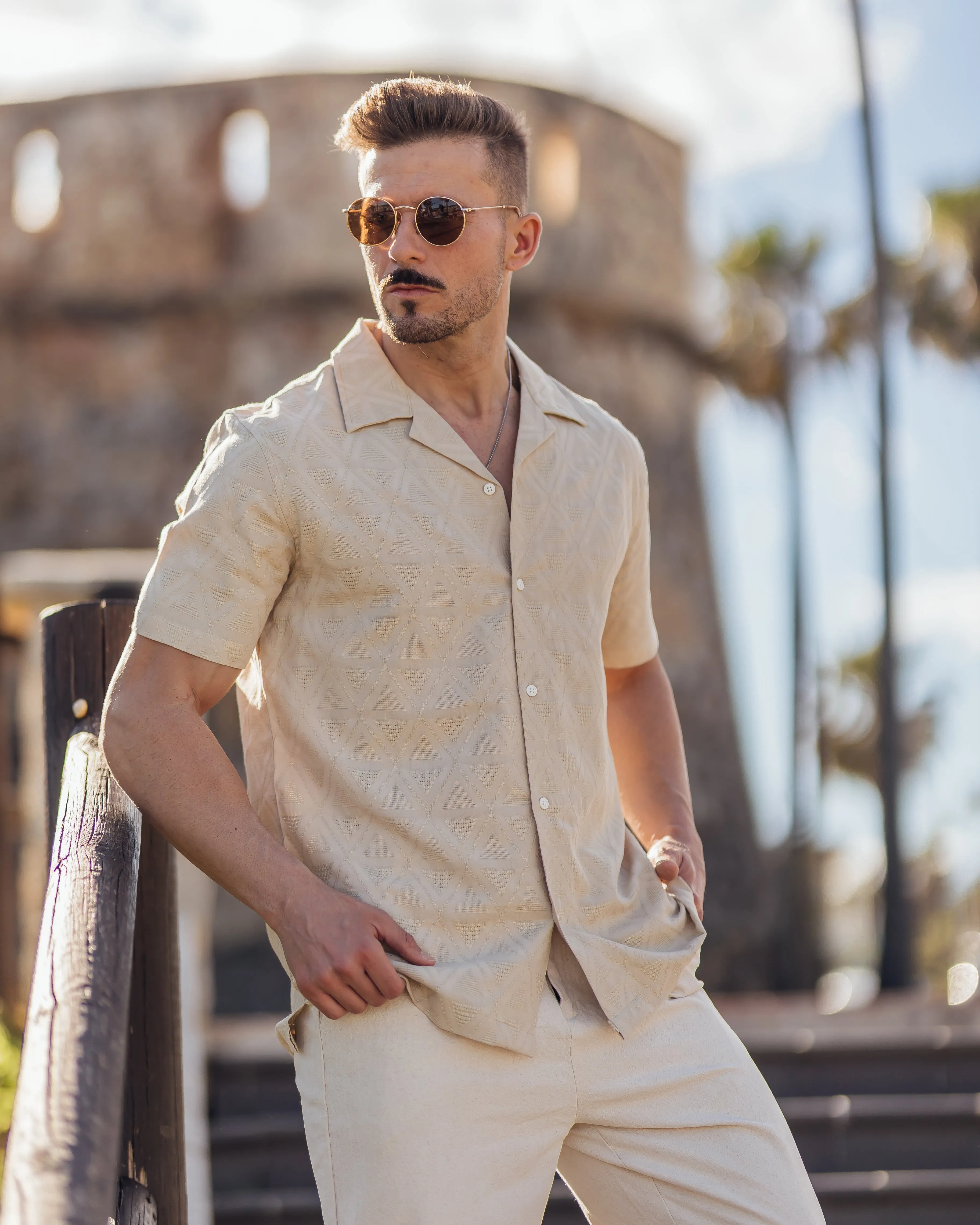 Jacquard Havana Resort Shirt Short Sleeves(Final Sale–No Return or Exchange) sold by Aha Selected product image thumbnail 2