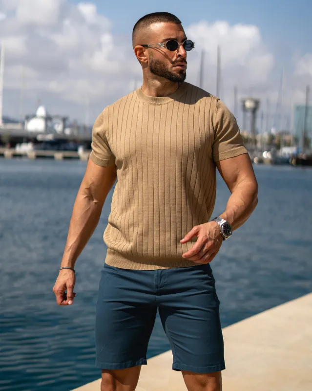 Ribbed Crew Neck Knit T Shirt New sold by Aha Selected