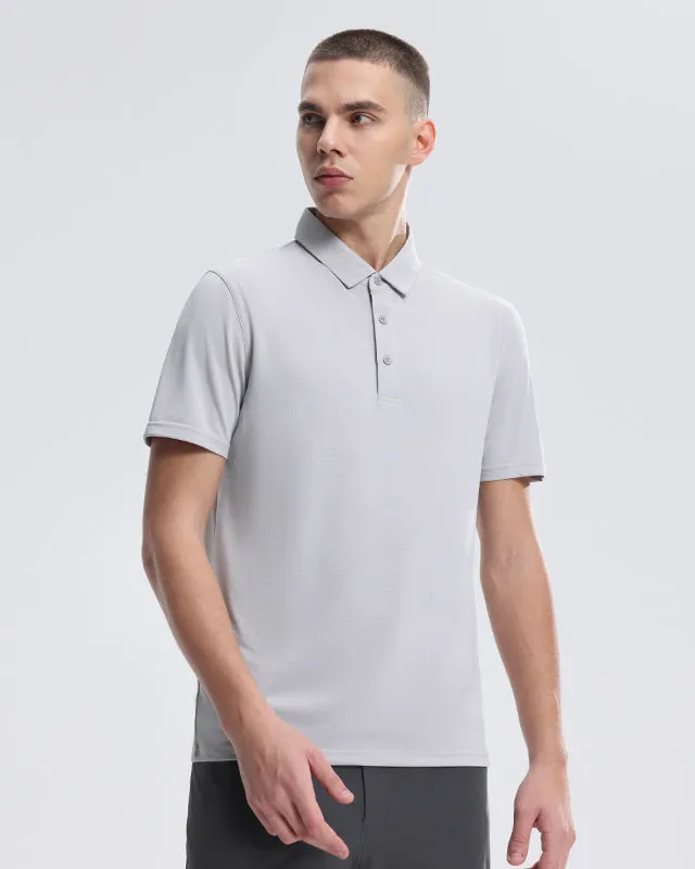 Quick Dry Ice Silk Tech Polo Shirt sold by Aha Selected
