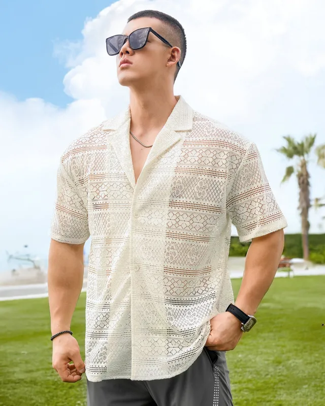 Lace knit Havana SS shirt New sold by Aha Selected