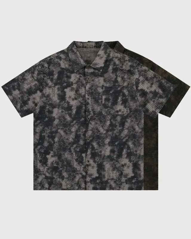 Ribbed  Model Tiedye SS shirt sold by Aha Selected