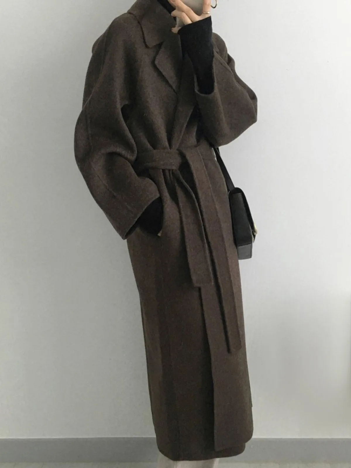 Soft Wool Belted Long Coat sold by Aha Selected product image thumbnail 5