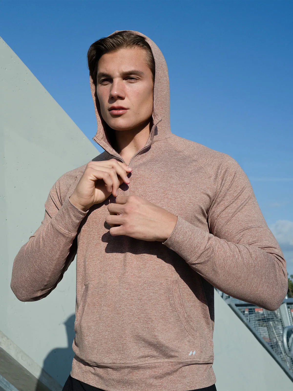 Softest Performance Stretch Half Zip Hoodie sold by Aha Selected product image thumbnail 3