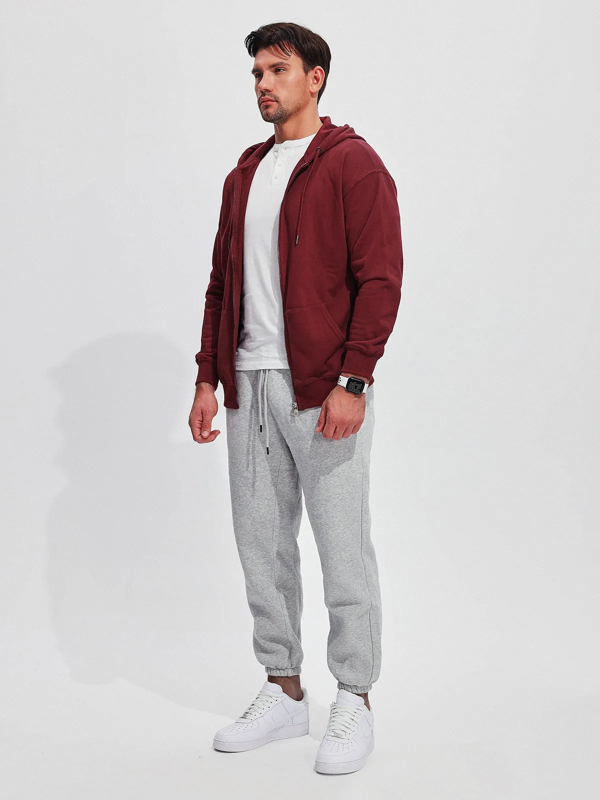 M's Terry Fleece Zip Hoodie sold by Aha Selected product image thumbnail 4