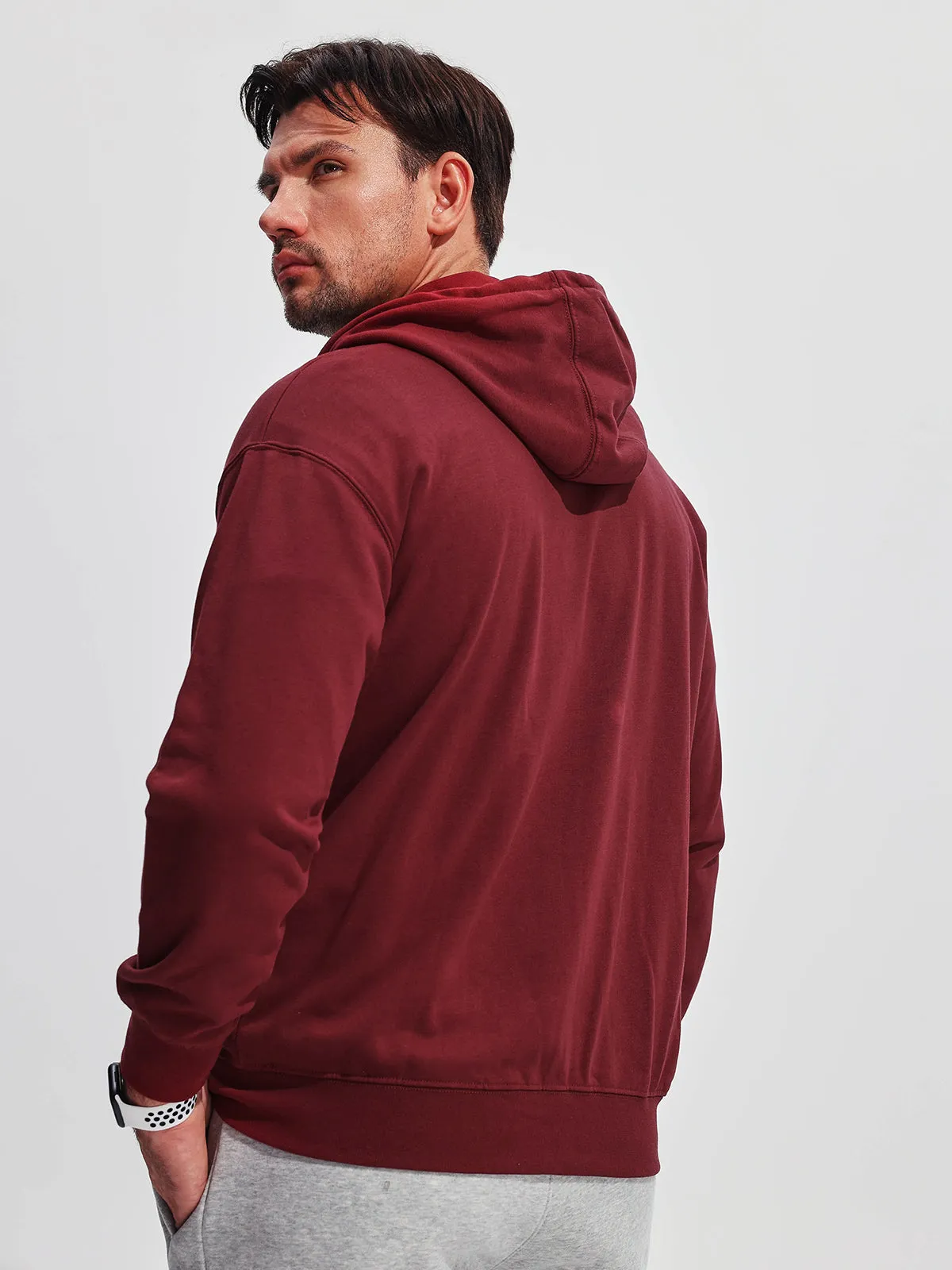 M's Terry Fleece Zip Hoodie sold by Aha Selected product image thumbnail 3