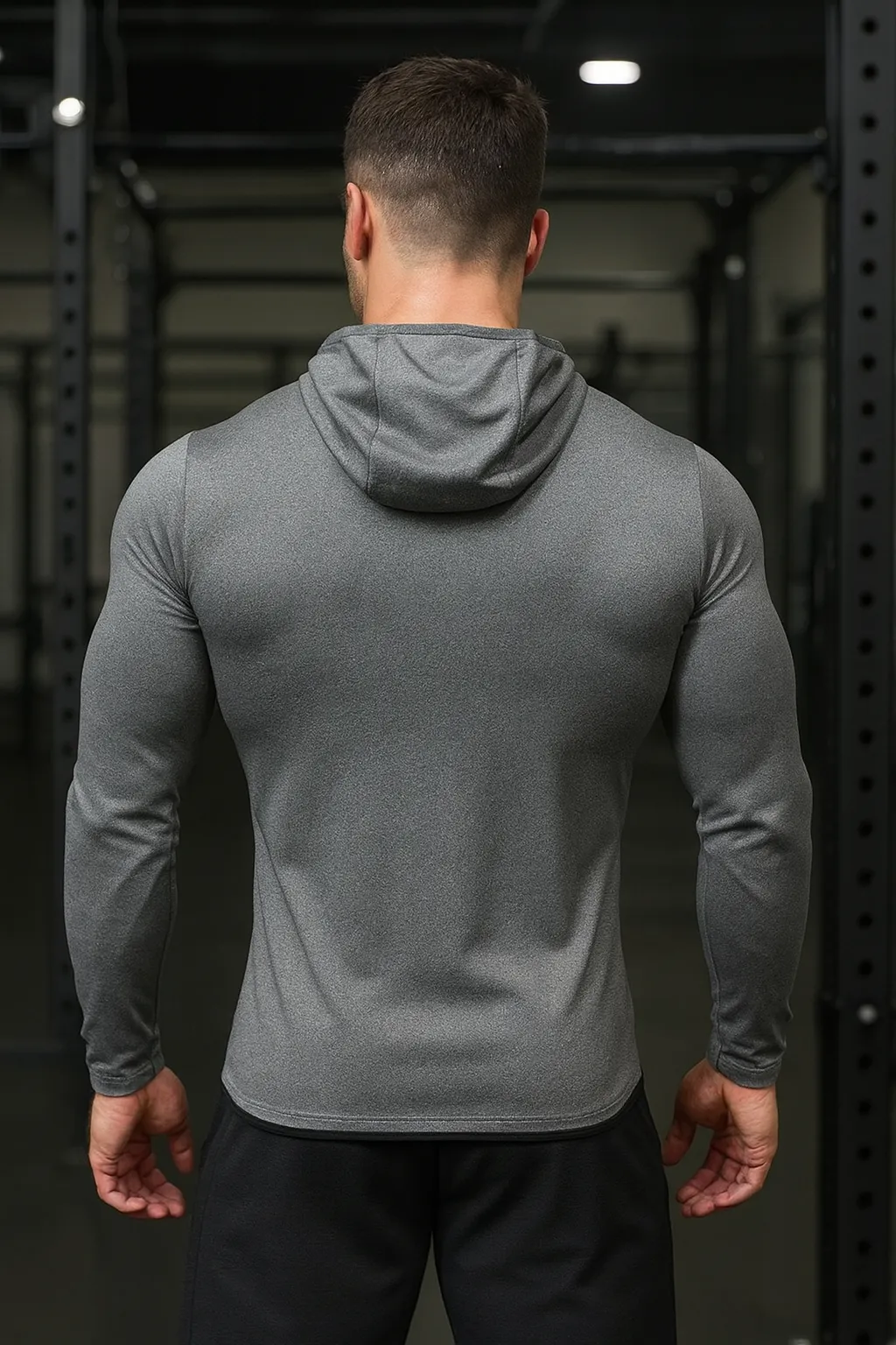 Men’s Long-Sleeve Hooded Active T-Shirt sold by Aha Selected product image thumbnail 2