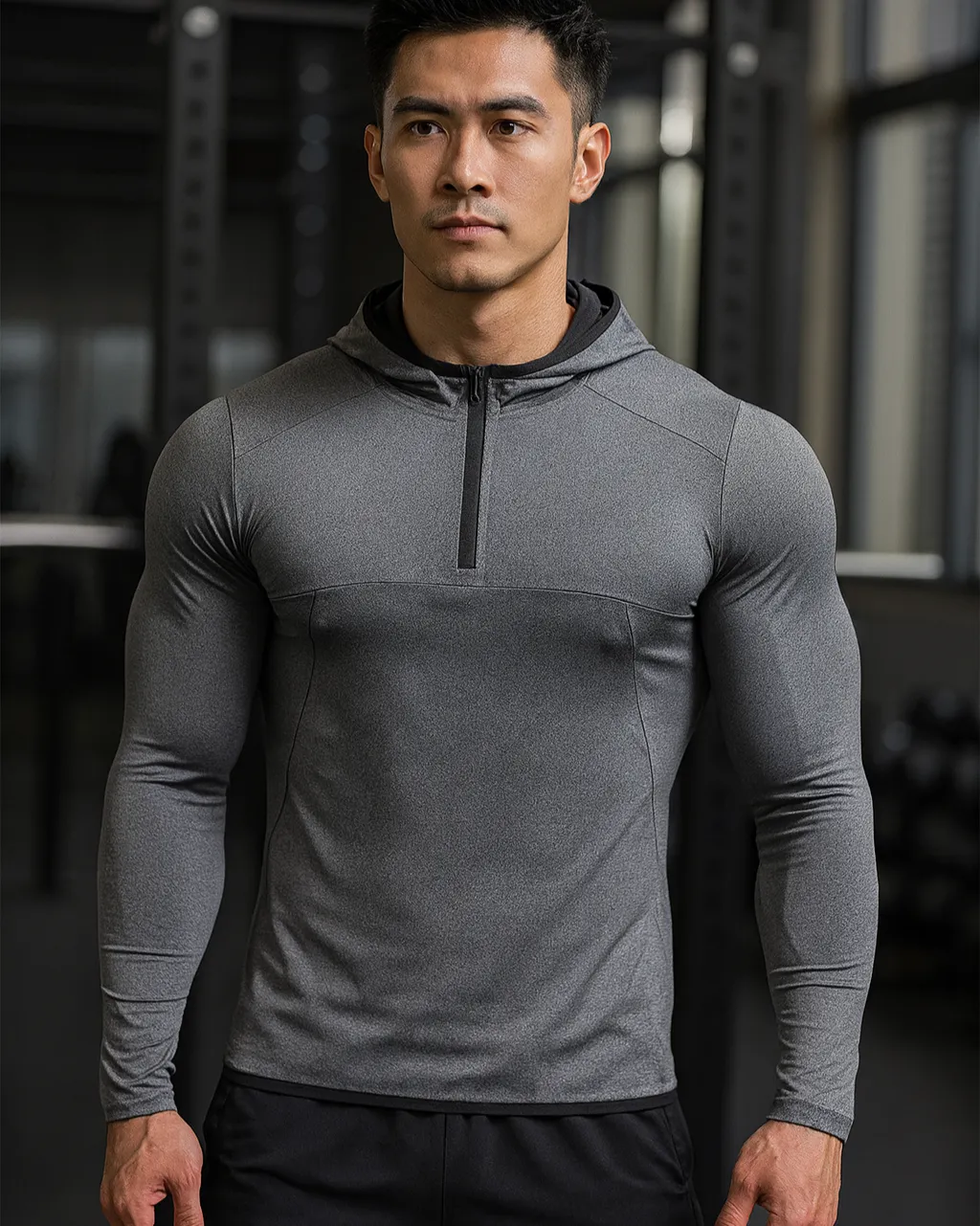 Men’s Long-Sleeve Hooded Active T-Shirt sold by Aha Selected