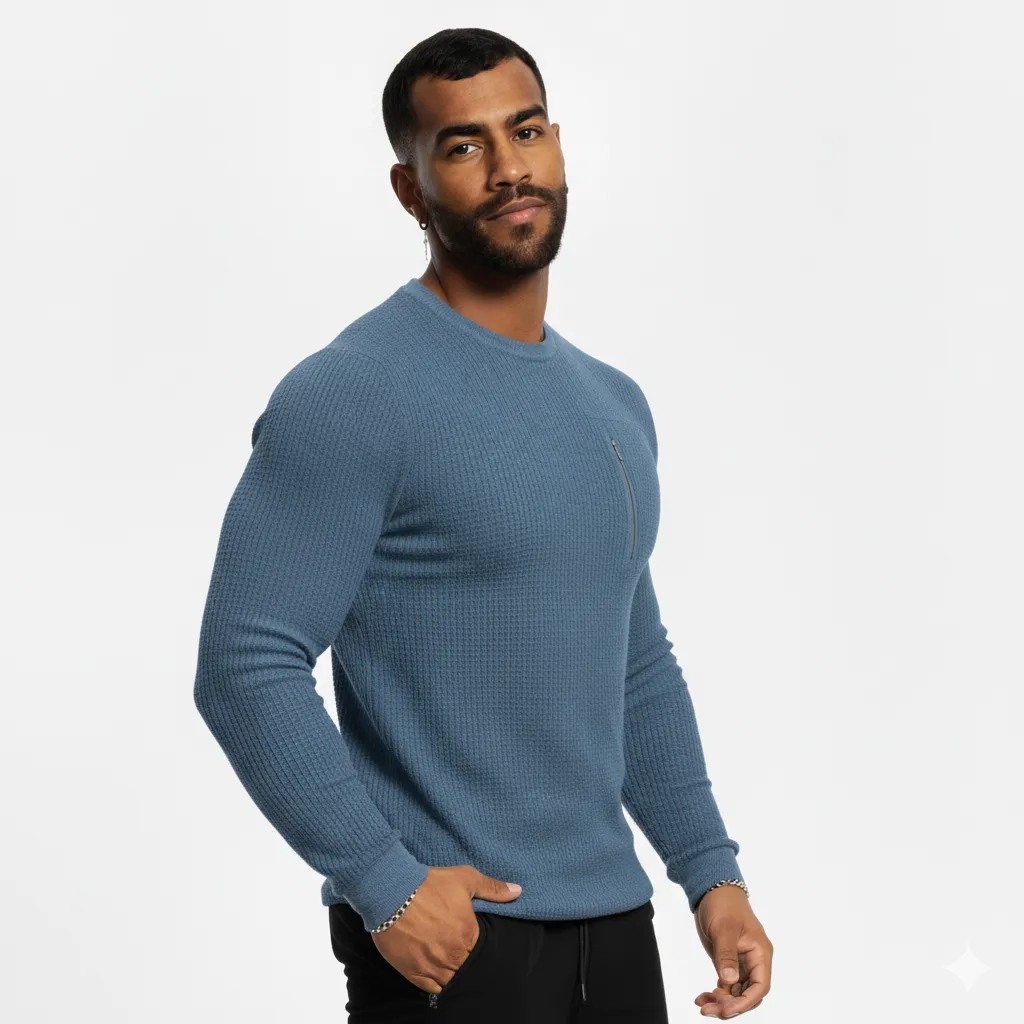 Men’s Long-Sleeve Crew Neck Sports T-Shirt sold by Aha Selected product image thumbnail 2