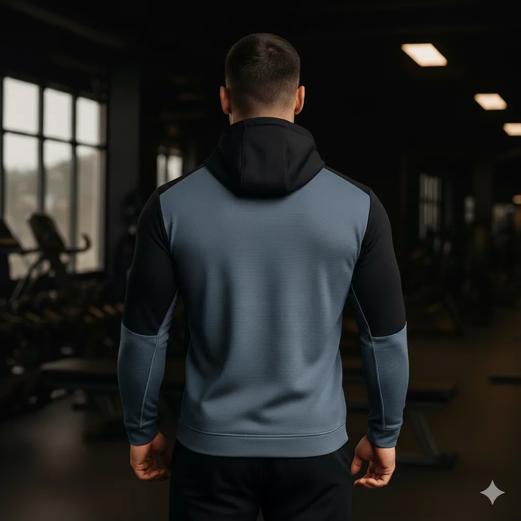 Men’s Full-Zip Hooded Sports Jacket sold by Aha Selected product image thumbnail 2