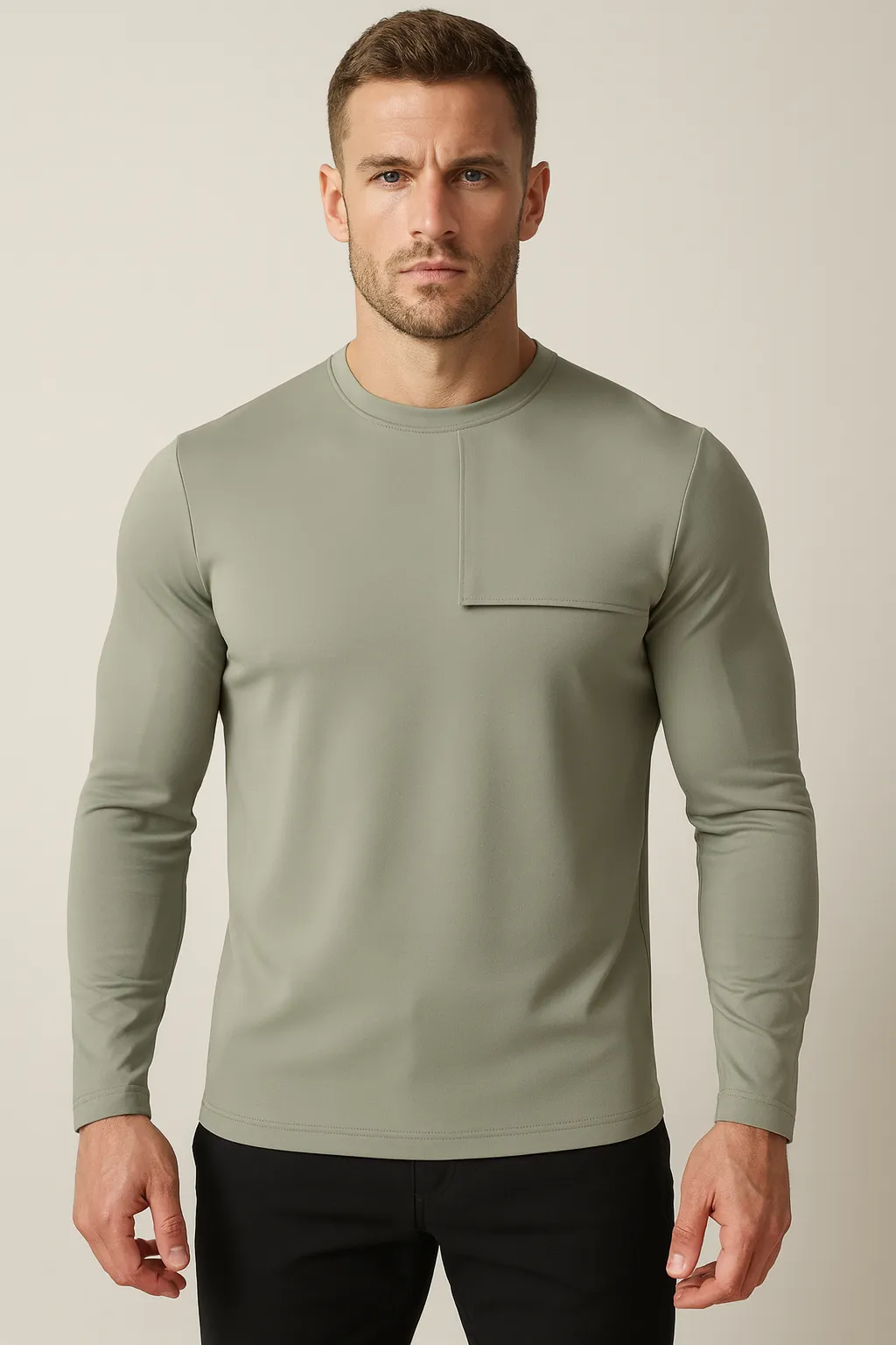 Men's Seamless Quick-Dry Performance Long-Sleeve T-Shirt sold by Aha Selected product image thumbnail 4