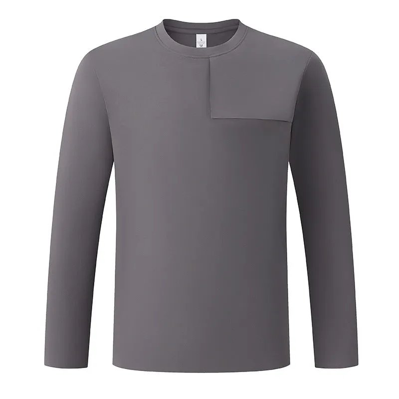 Men's Seamless Quick-Dry Performance Long-Sleeve T-Shirt sold by Aha Selected product image thumbnail 2