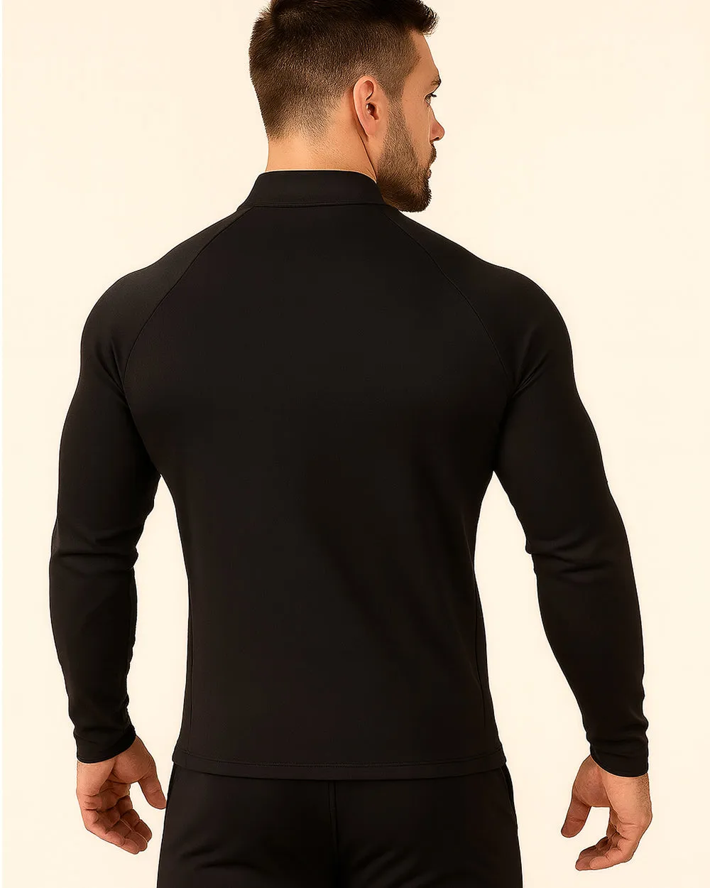 Men's Half-Zip Woven Stand-Collar Quick-Dry Long-Sleeve Outdoor Shirts sold by Aha Selected product image thumbnail 2