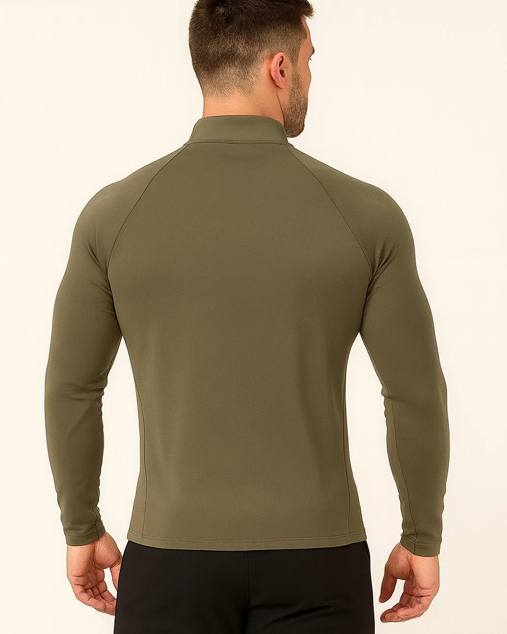 Men's Half-Zip Woven Stand-Collar Quick-Dry Long-Sleeve Outdoor Shirts sold by Aha Selected product image thumbnail 4