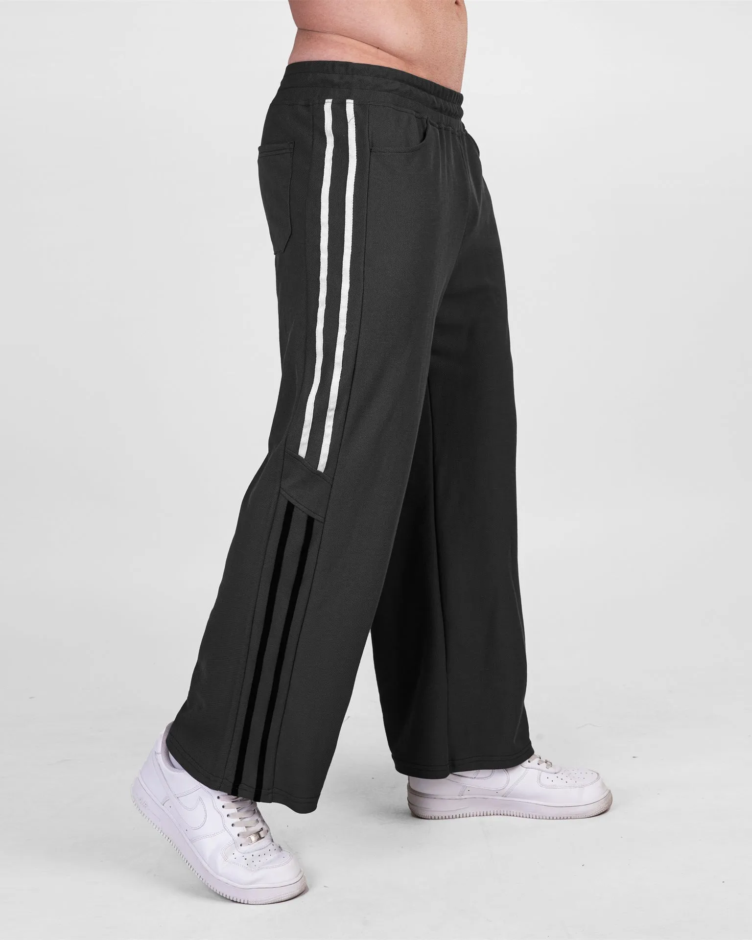 Men’s Casual Wide Leg Striped Loose Fit Sports Pants sold by Aha Selected product image thumbnail 2