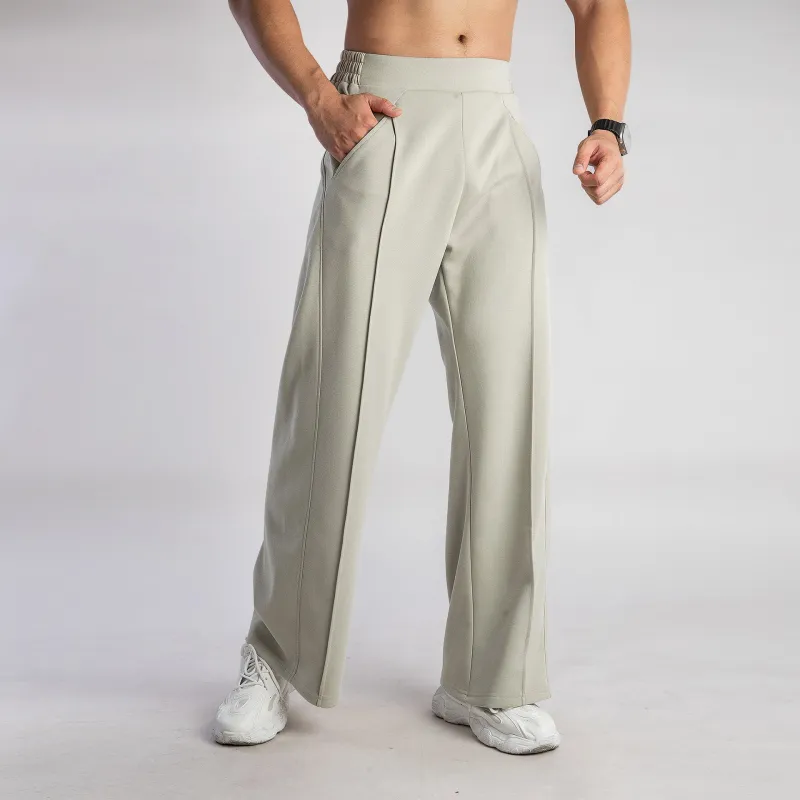 Men’s Mid-Rise Wide-Leg Casual Pants sold by Aha Selected