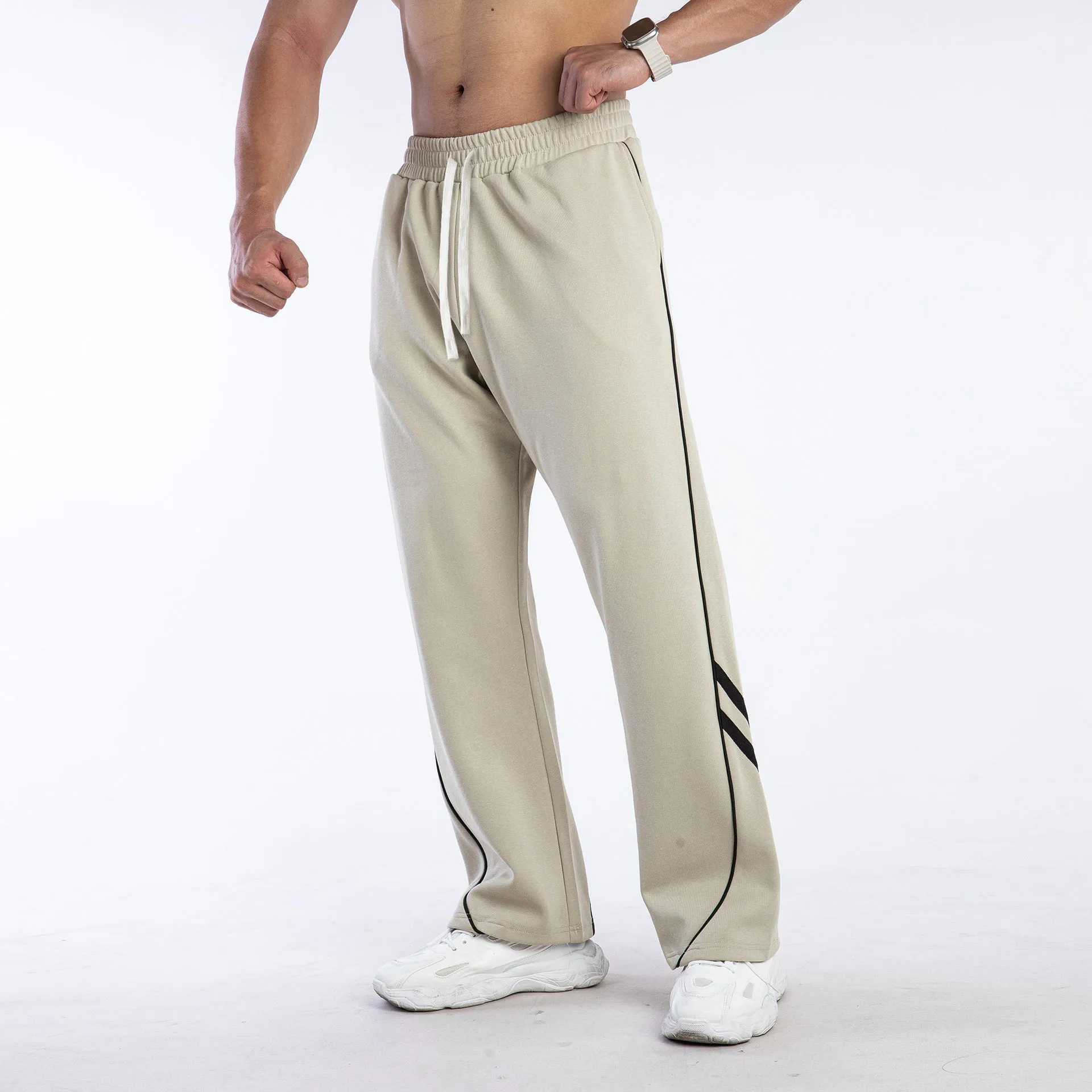 Mens Dual-Stripe Drawstring Track Pants sold by Aha Selected product image thumbnail 5