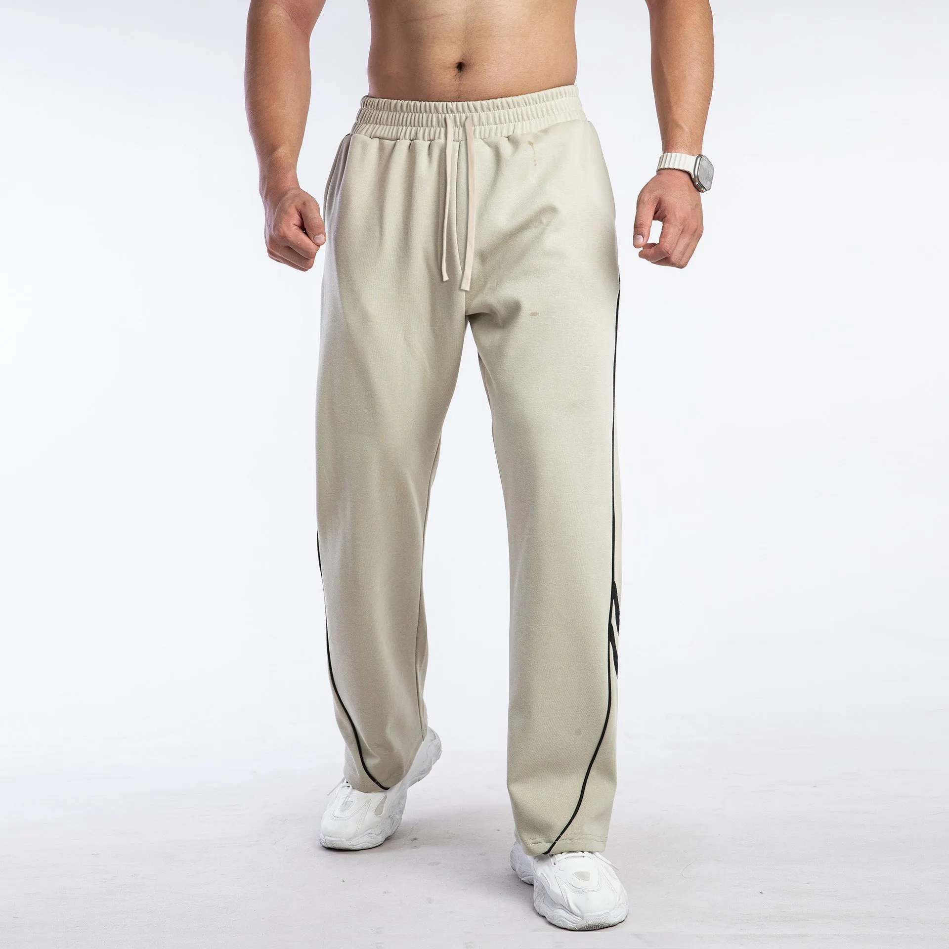 Mens Dual-Stripe Drawstring Track Pants sold by Aha Selected product image thumbnail 4