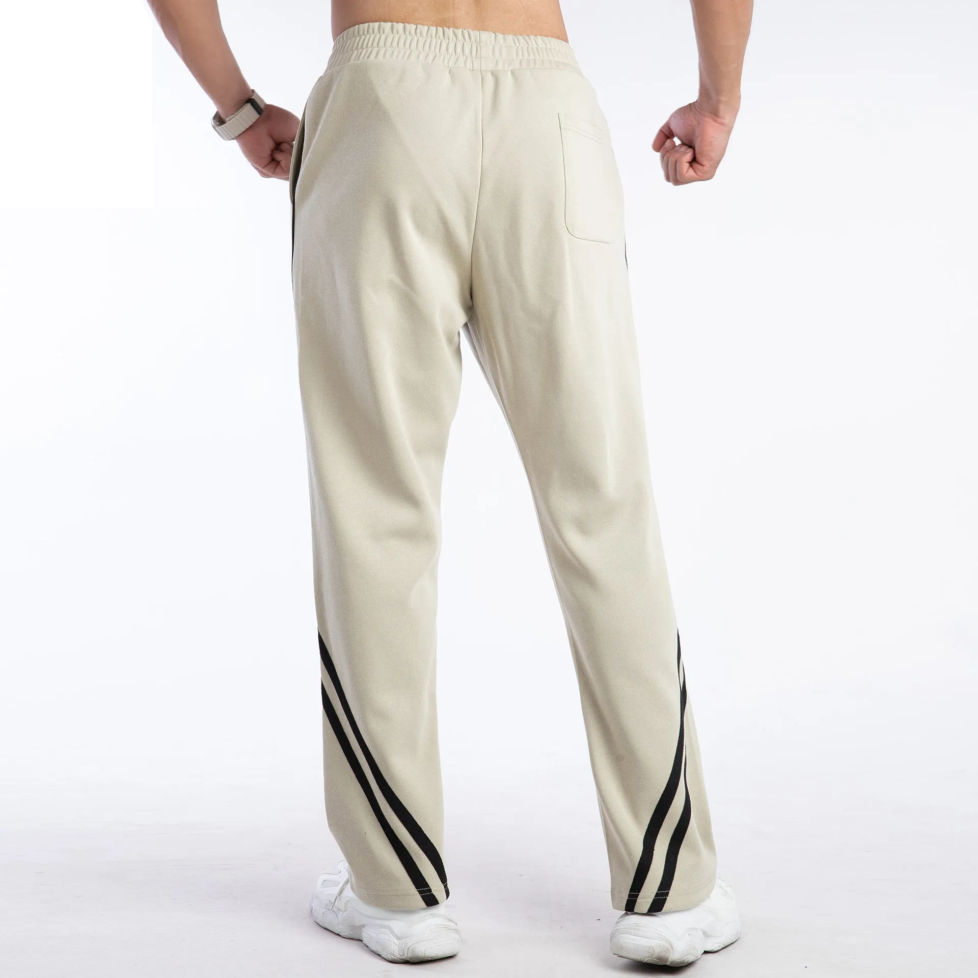 Mens Dual-Stripe Drawstring Track Pants sold by Aha Selected product image thumbnail 3