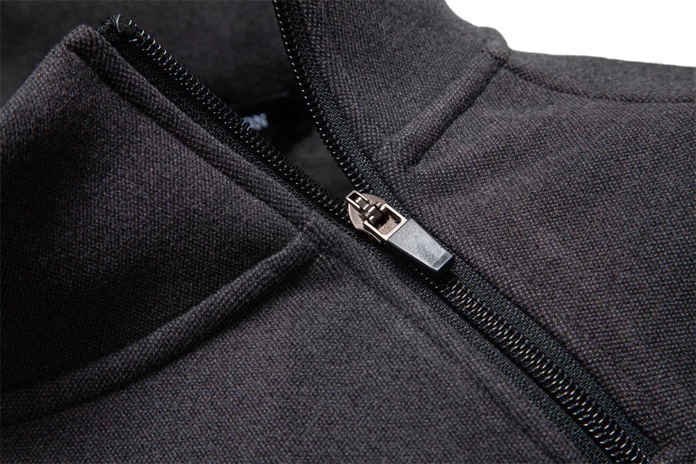 Men’s Stand Collar Fleece Pullover Sweatshirt sold by Aha Selected product image thumbnail 4
