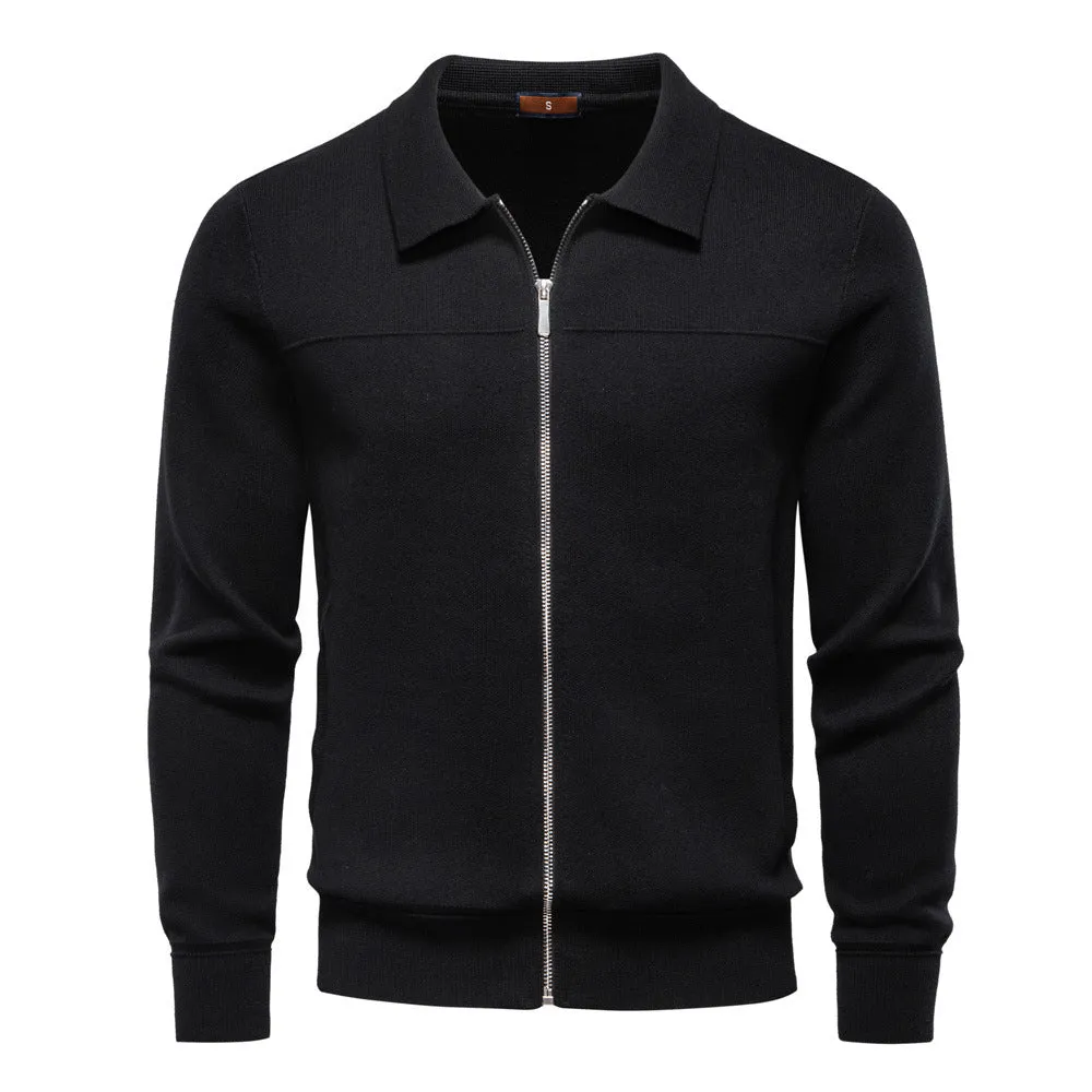 Men’s Full-Zip Collared Knit Cardigan sold by Aha Selected product image thumbnail 3