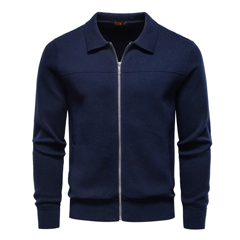 Men’s Full-Zip Collared Knit Cardigan sold by Aha Selected product image thumbnail 2