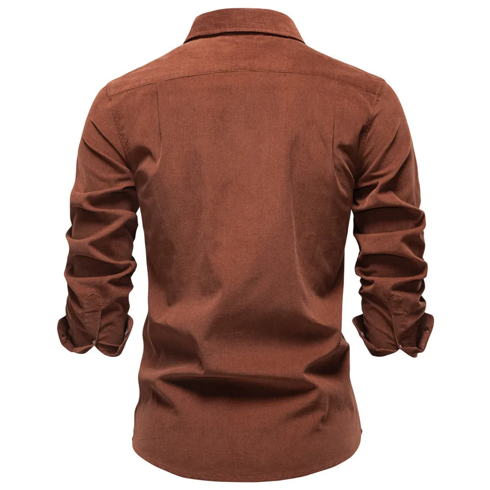 Men’s Cotton Corduroy Long Sleeve Shirt sold by Aha Selected product image thumbnail 2